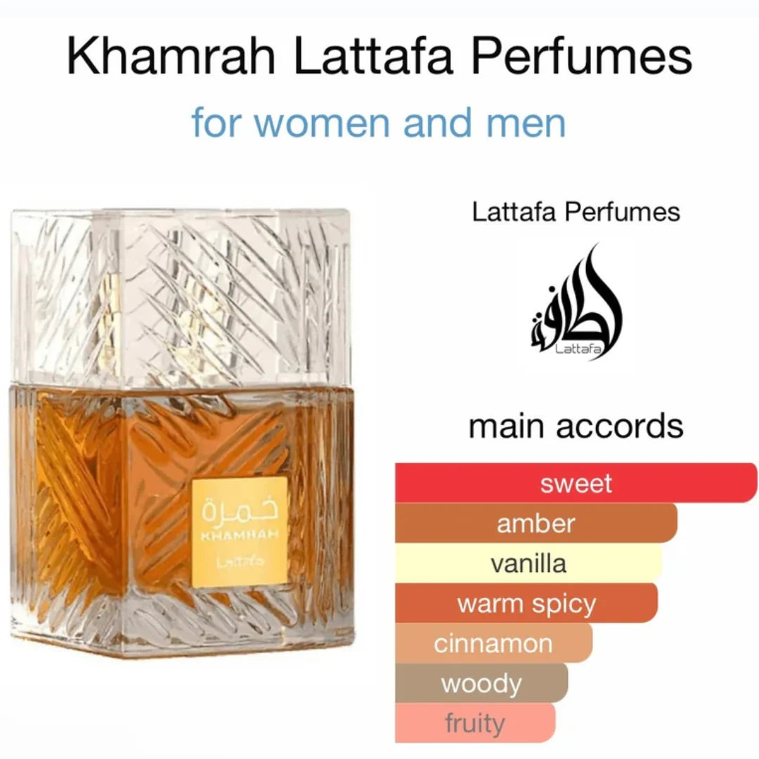 Khamrah EDP-100ml (3.4oz) By Lattafa - A Timeless Tale Of Exquisite Aroma